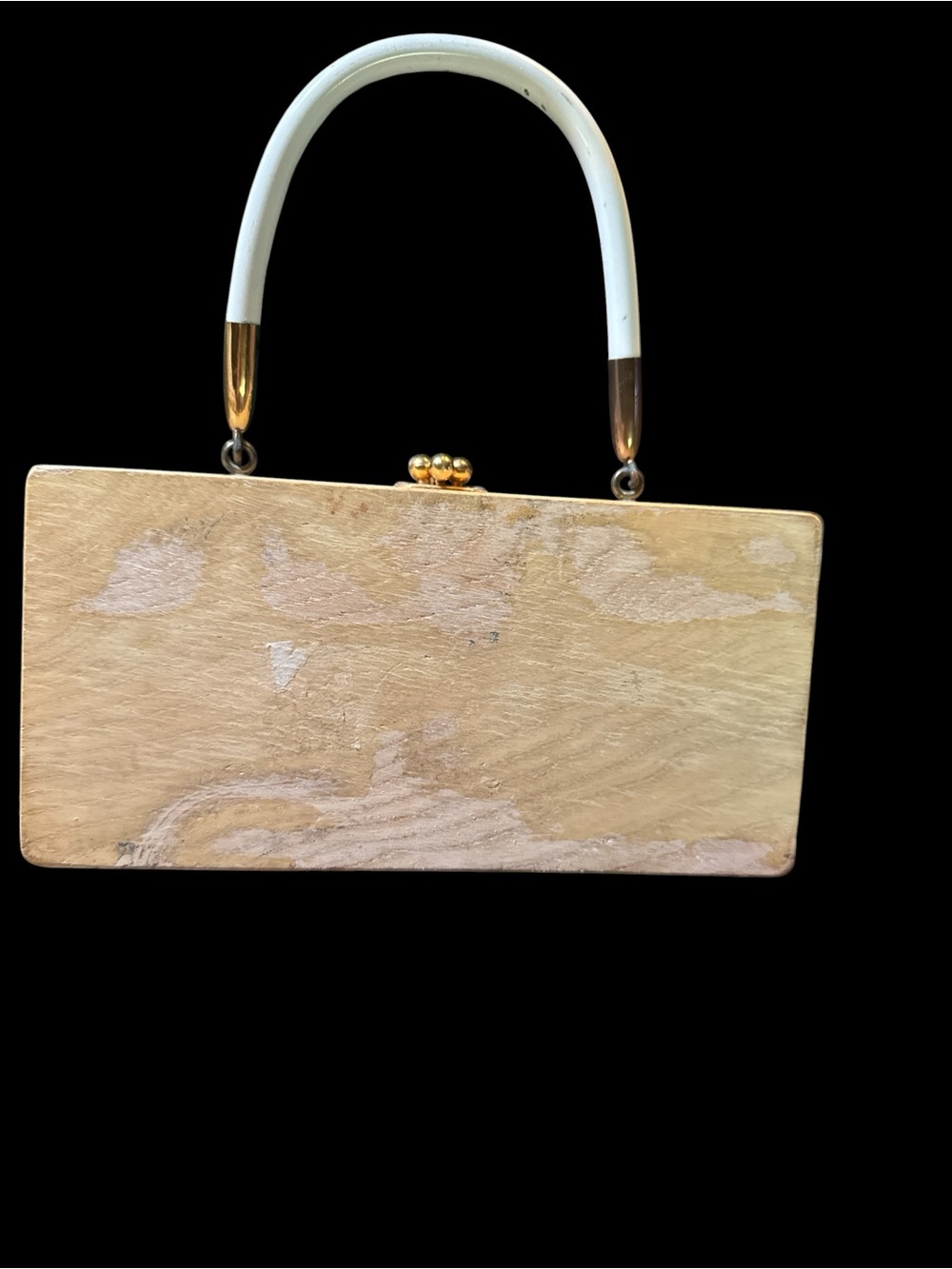 RARE FIND ( ec copyright “hapi” ) Blue Whale White Vinyl Mirrored Top-Handle Bag - Picture 11 of 16